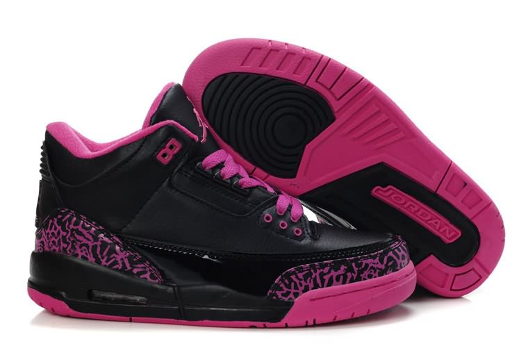 (On Sale April) Womens Air Jordan 3 Black Peach